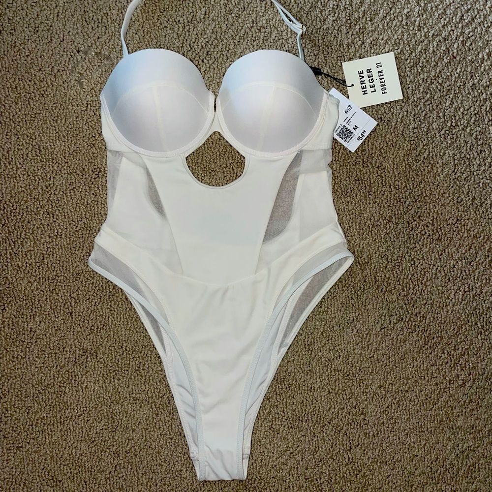 Herve Leger X Forever 21 one piece bathing suit